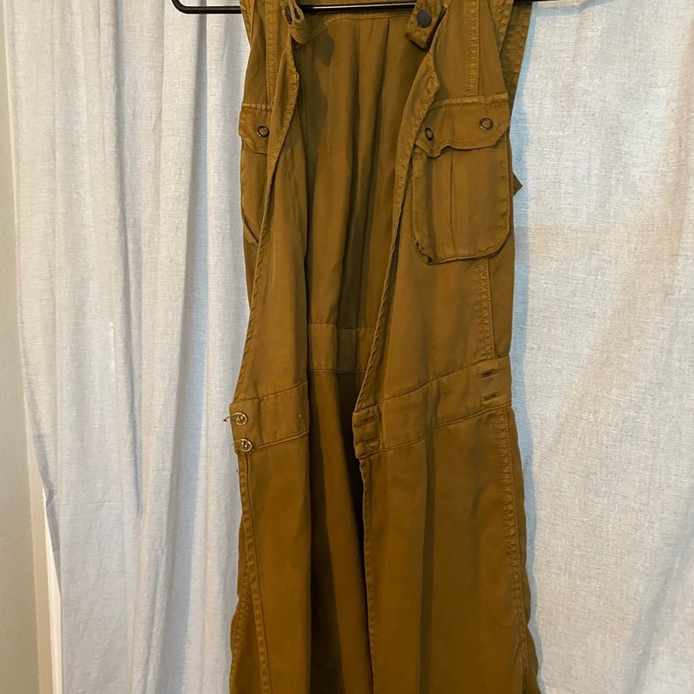 Free People Green Utility Vest with Belt - Picture 2 of 3